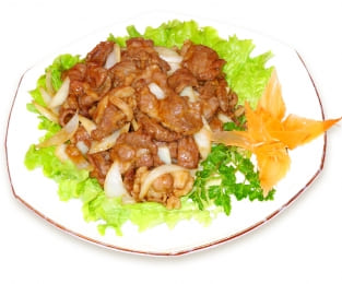 Баранина с луком (葱爆羊肉) 400гр.